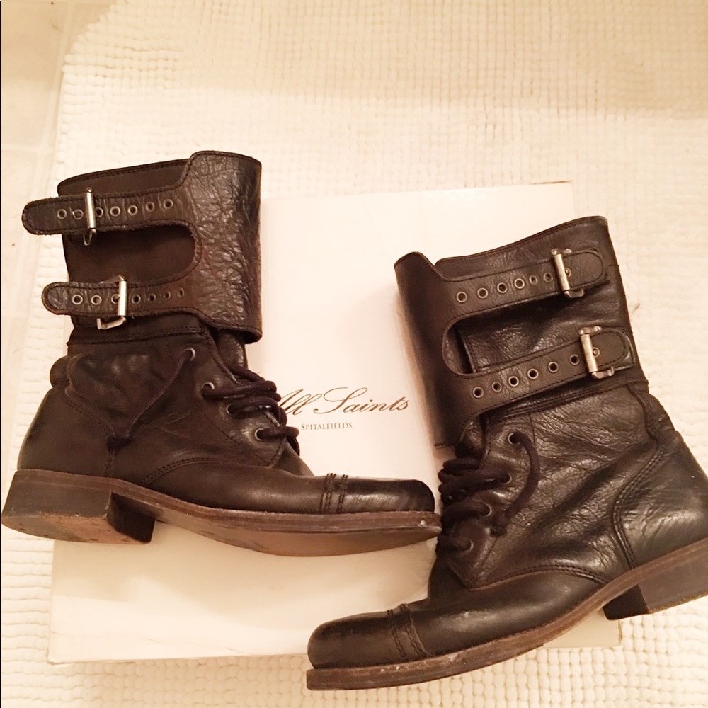 💯% Authentic All Saints combat boots
