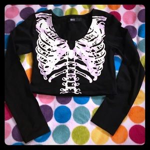 NWOT Iron Fist Ribcage Long Sleeve Crop Top