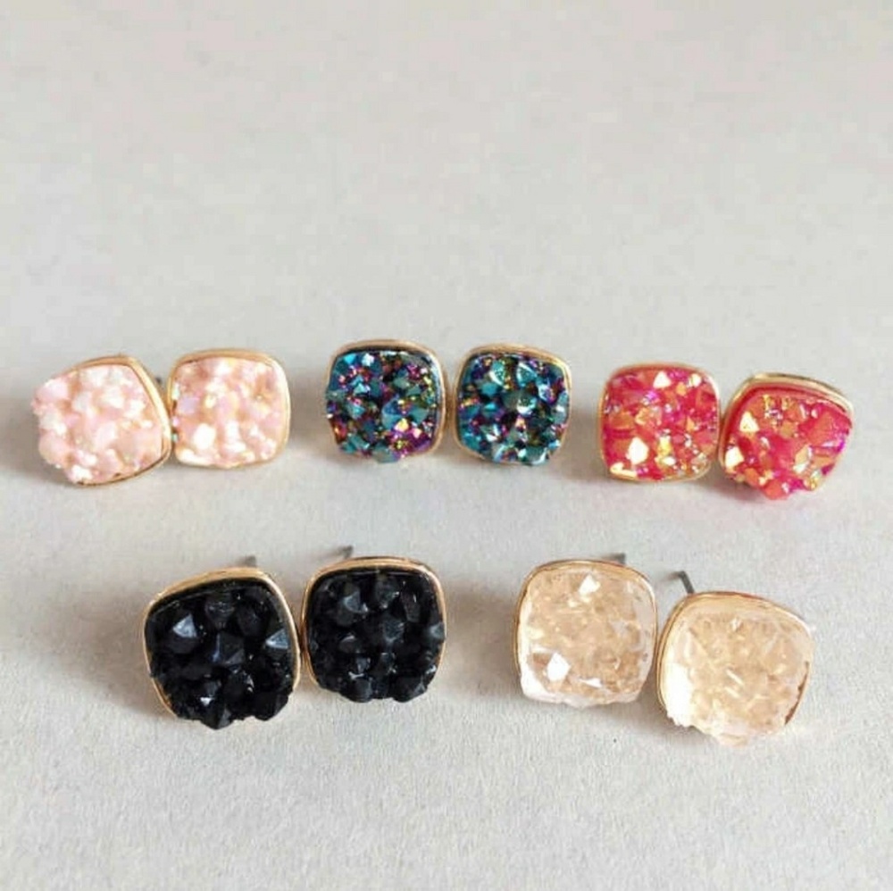 2 pairs of rhinestone earrings (2 for $13)