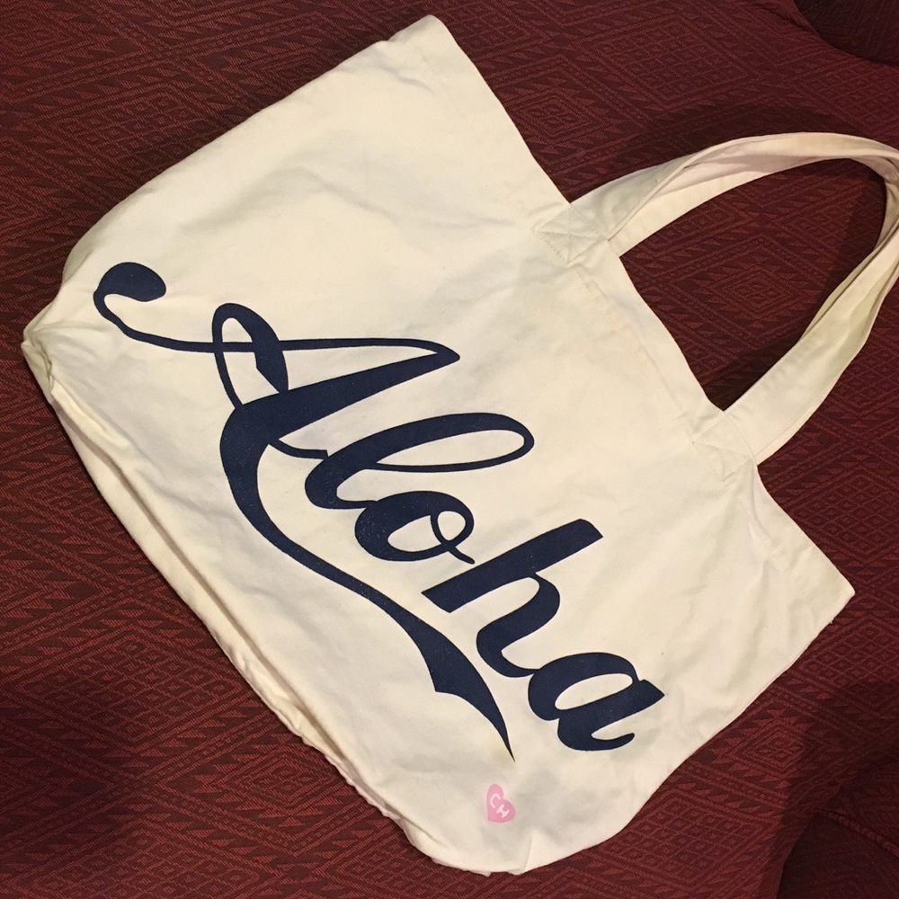 Cameron Hawaii large canvas beach tote