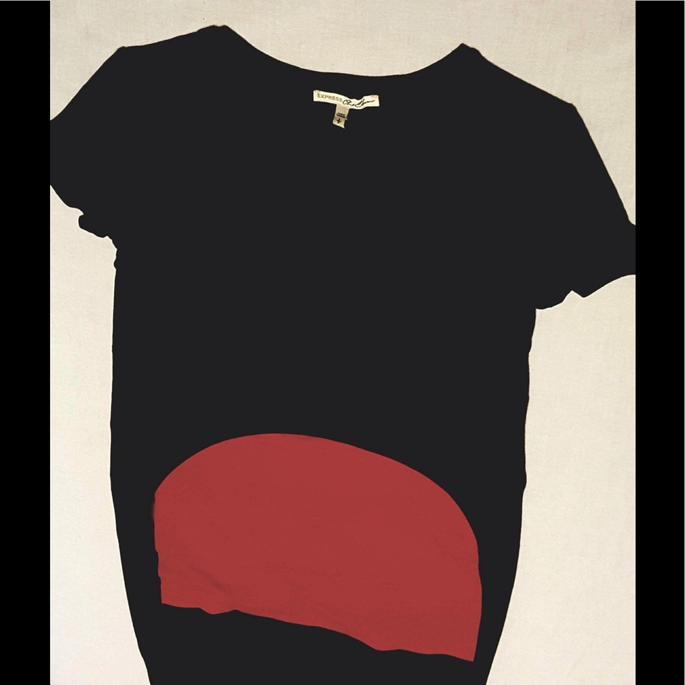 NWT Express One Eleven High-Low Black Top