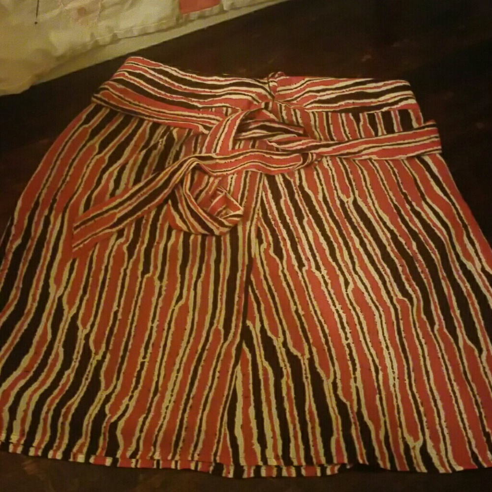 Orange and brown skirt