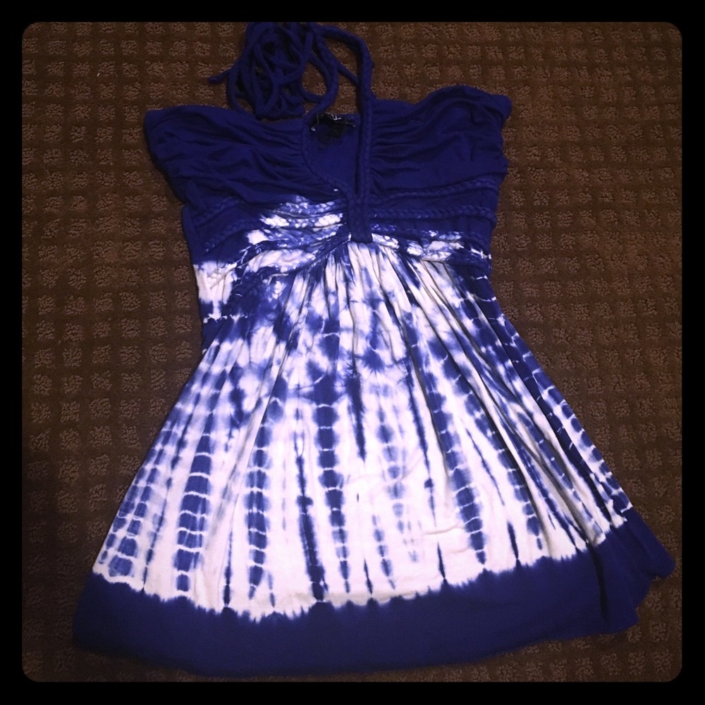 Sky blue halter tank