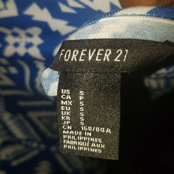 FOREVER 21 BLUE AND WHITE DRESS - Picture 4 of 7