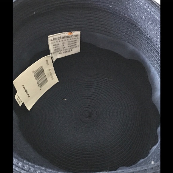 VINTAGE LIZ CLAIBORNE NAVY BLUE HAT WELL MADE - Picture 6 of 7