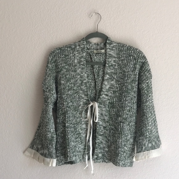 Green tone sweater cardigan NWT - Picture 4 of 8