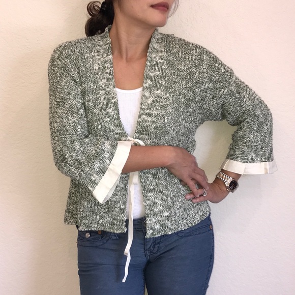 Green tone sweater cardigan NWT - Picture 8 of 8