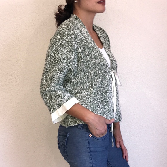 Green tone sweater cardigan NWT - Picture 7 of 8