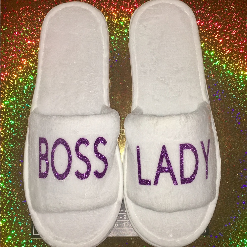 BOSS LADY Glitter Slippers - Picture 1 of 1