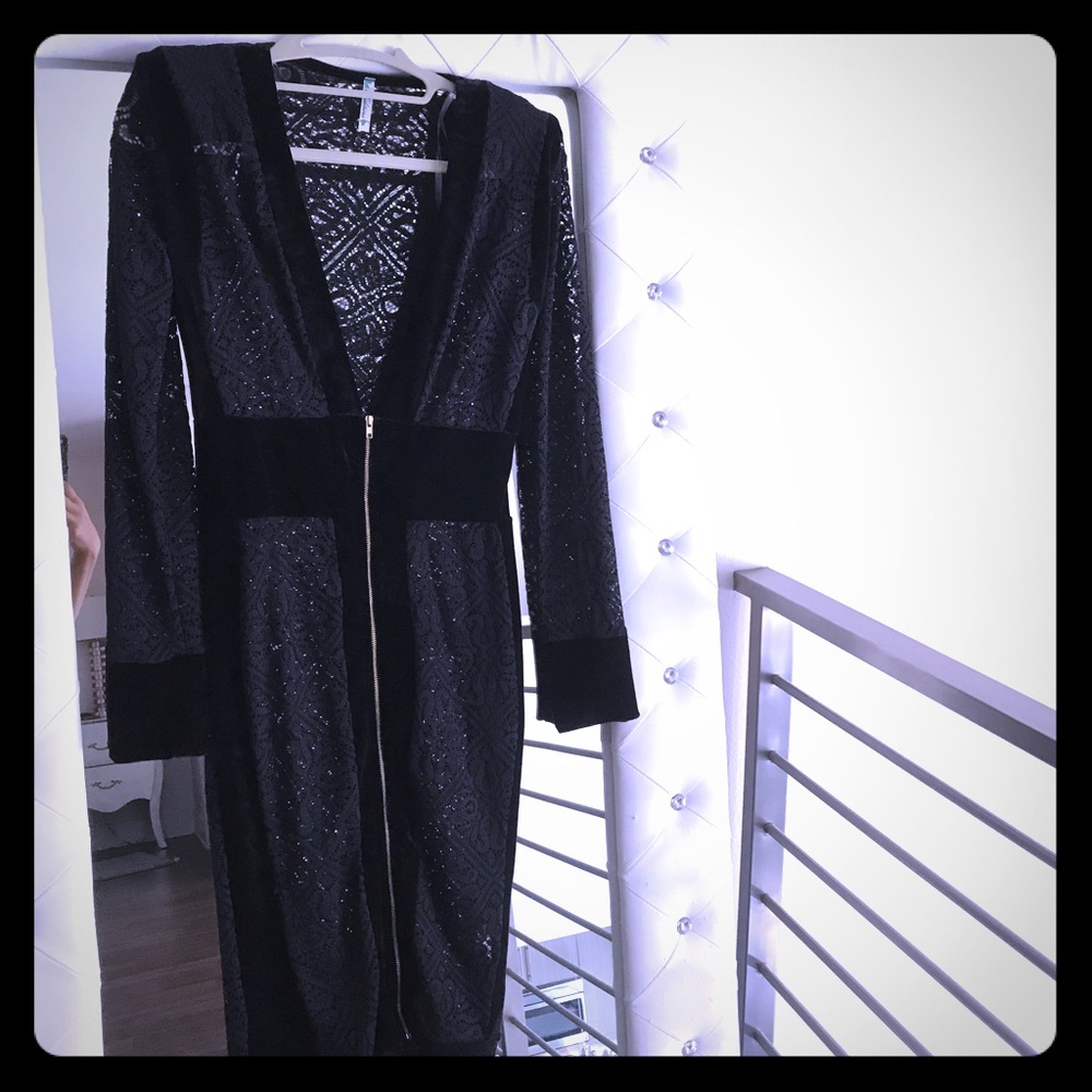 Black lace dress