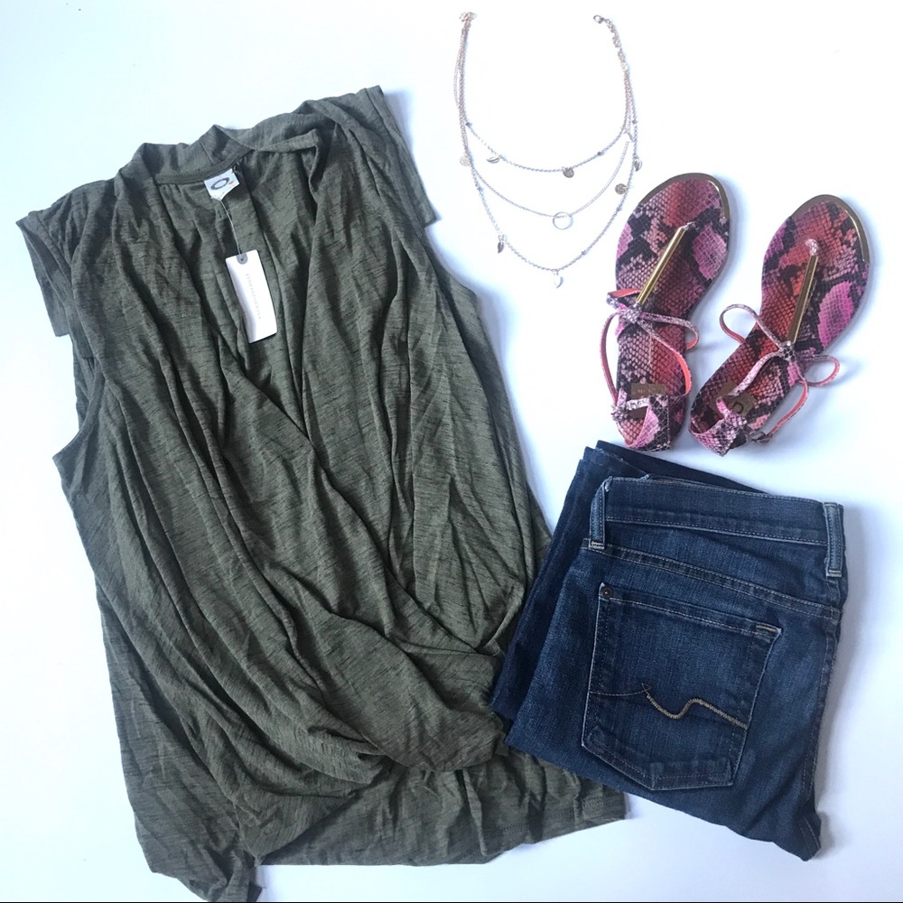 SOLD LOCALLY! Anthropologie wrapped vneck tank - Picture 2 of 6