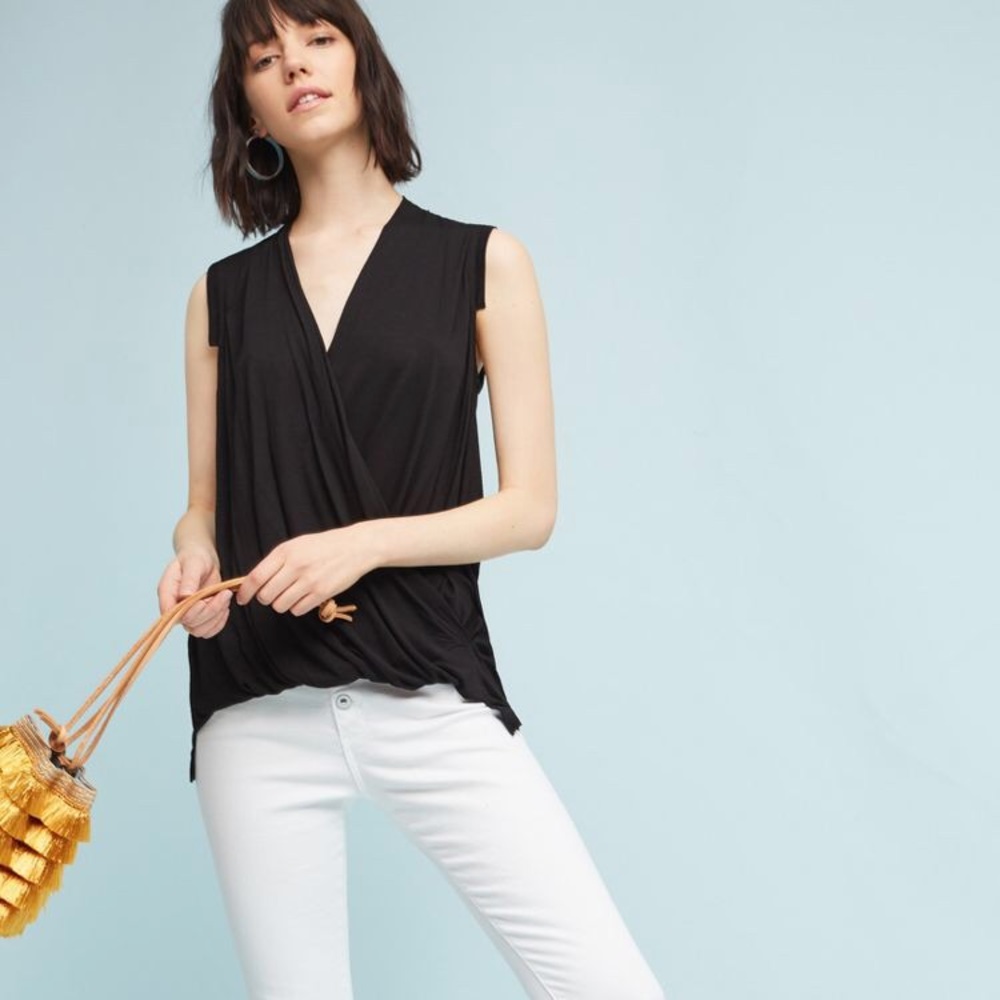 SOLD LOCALLY! Anthropologie wrapped vneck tank - Picture 6 of 6