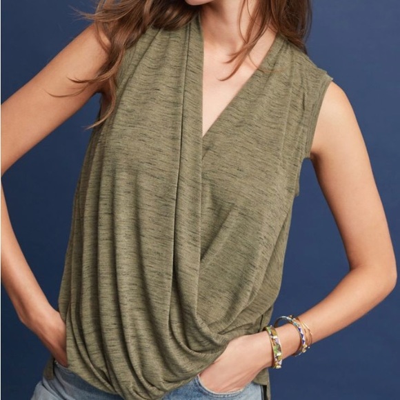 Anthropologie Tops - SOLD LOCALLY! Anthropologie wrapped vneck tank