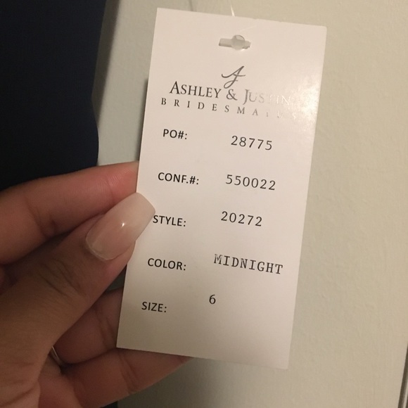 Midnight Blue Long highneck criss cross open back - Picture 4 of 8