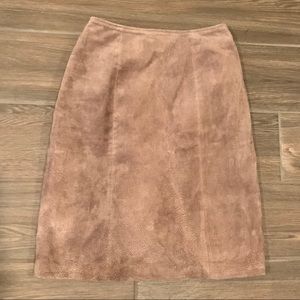 Tan suede high waisted skirt