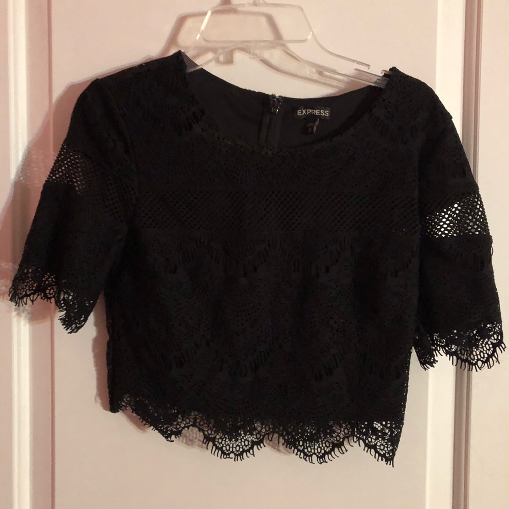 Lace Black Crop Top