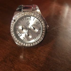 Silver guess watch