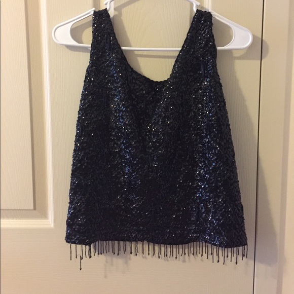 sequin flapper top