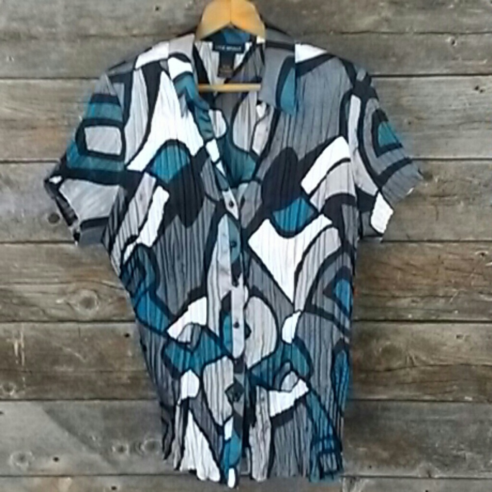 Lane Bryant 18/20 silky short sleeve button down