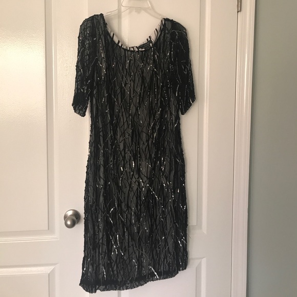 St. John Beaded Cocktail Dress - Picture 1 of 4