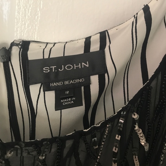 St. John Beaded Cocktail Dress - Picture 2 of 4