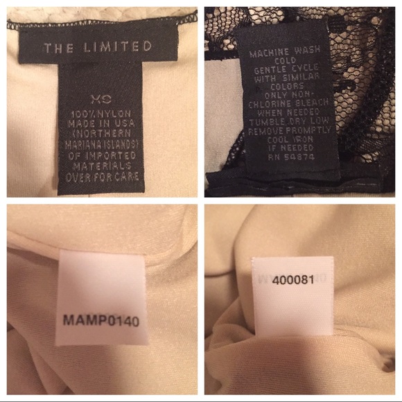 LIMITED Sleeveless Black Lace Nude Lined Top XS - Picture 3 of 6