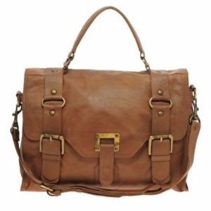 ASOS Warehouse Vintage Leather Satchel Brown