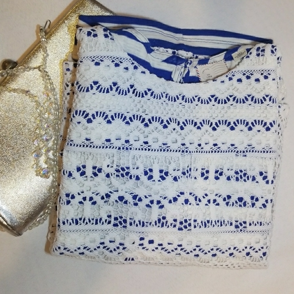 Anthropologie Postmark Laceview Top