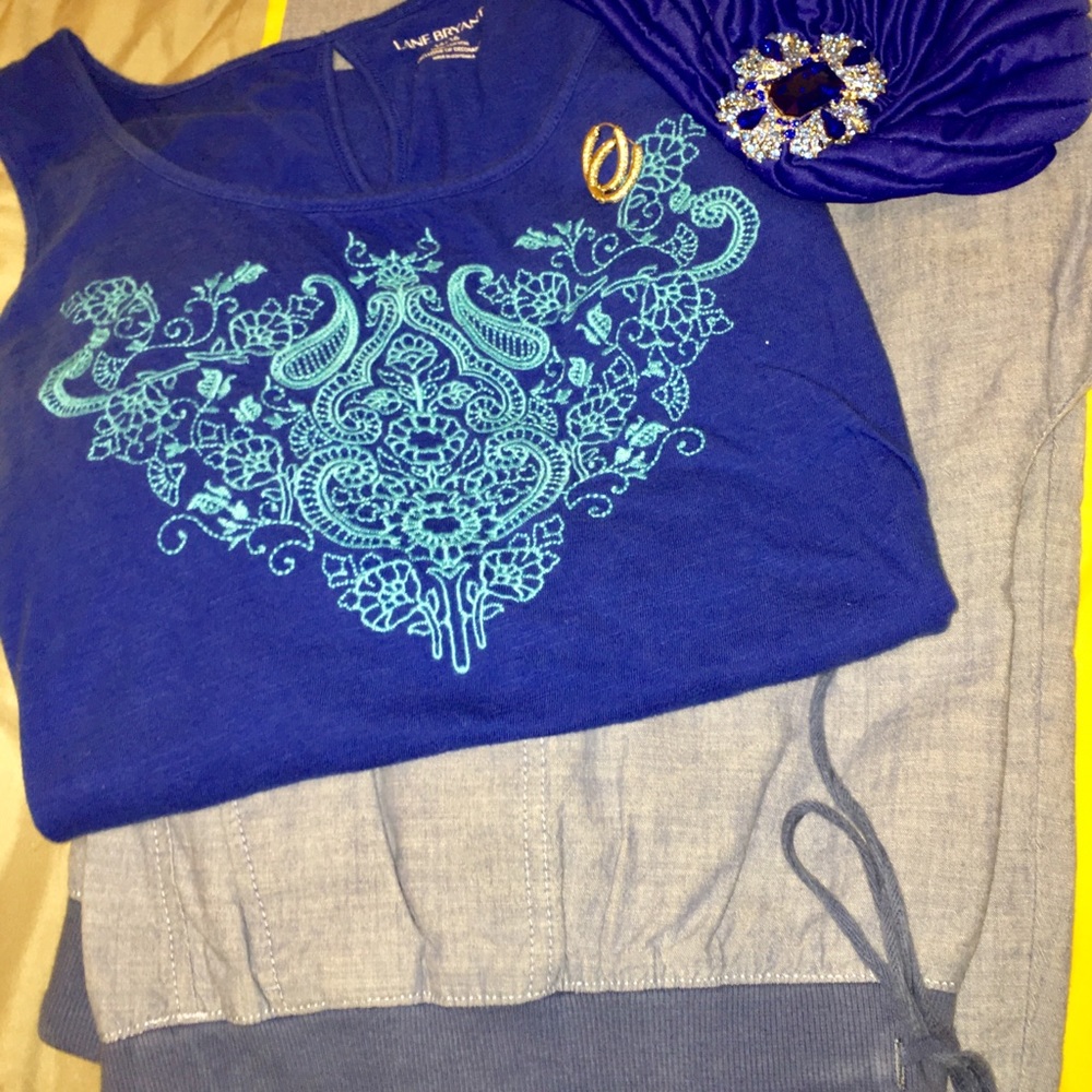 🦋Lane Bryant Blue Tank Sz 14/16