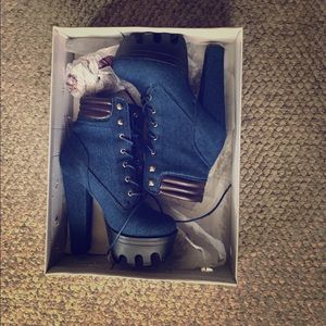Denim Booties