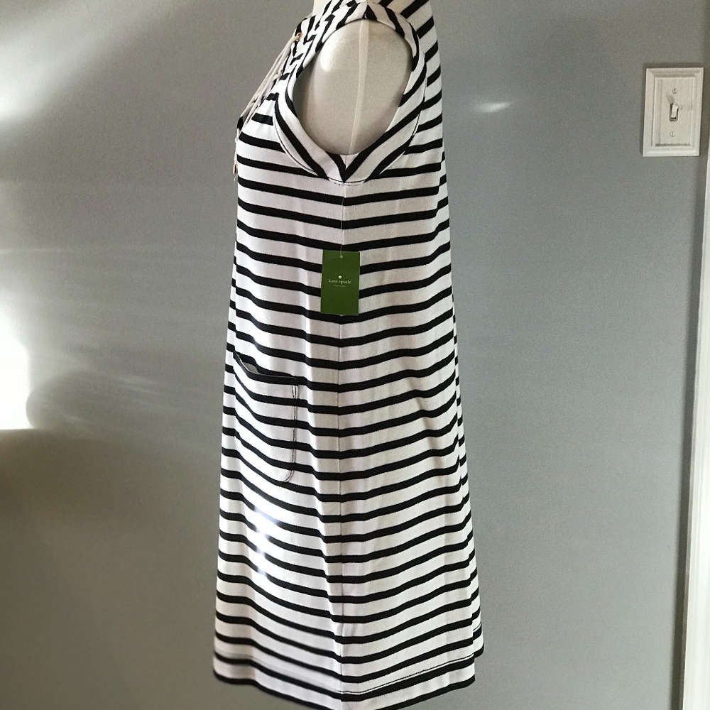 KATE SPADE COTTON JERSEY LACE-UP DRESS - Picture 3 of 5