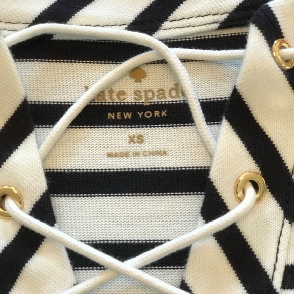 KATE SPADE COTTON JERSEY LACE-UP DRESS - Picture 5 of 5