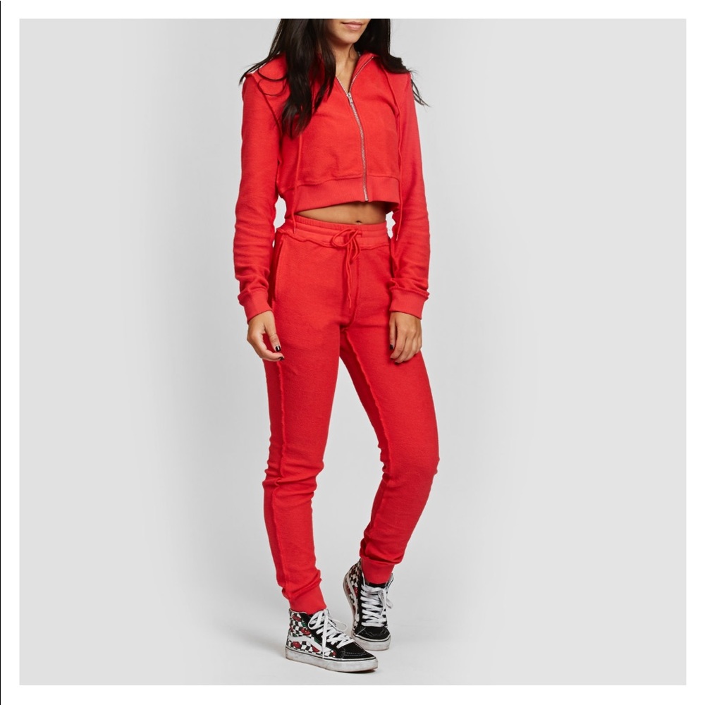 Danielle Guizio Sweatsuit Red XS