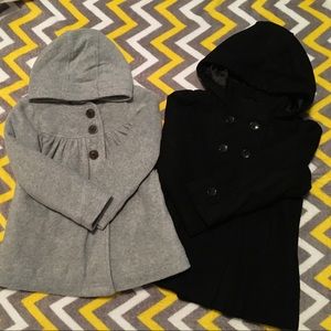 2 girls peacoats