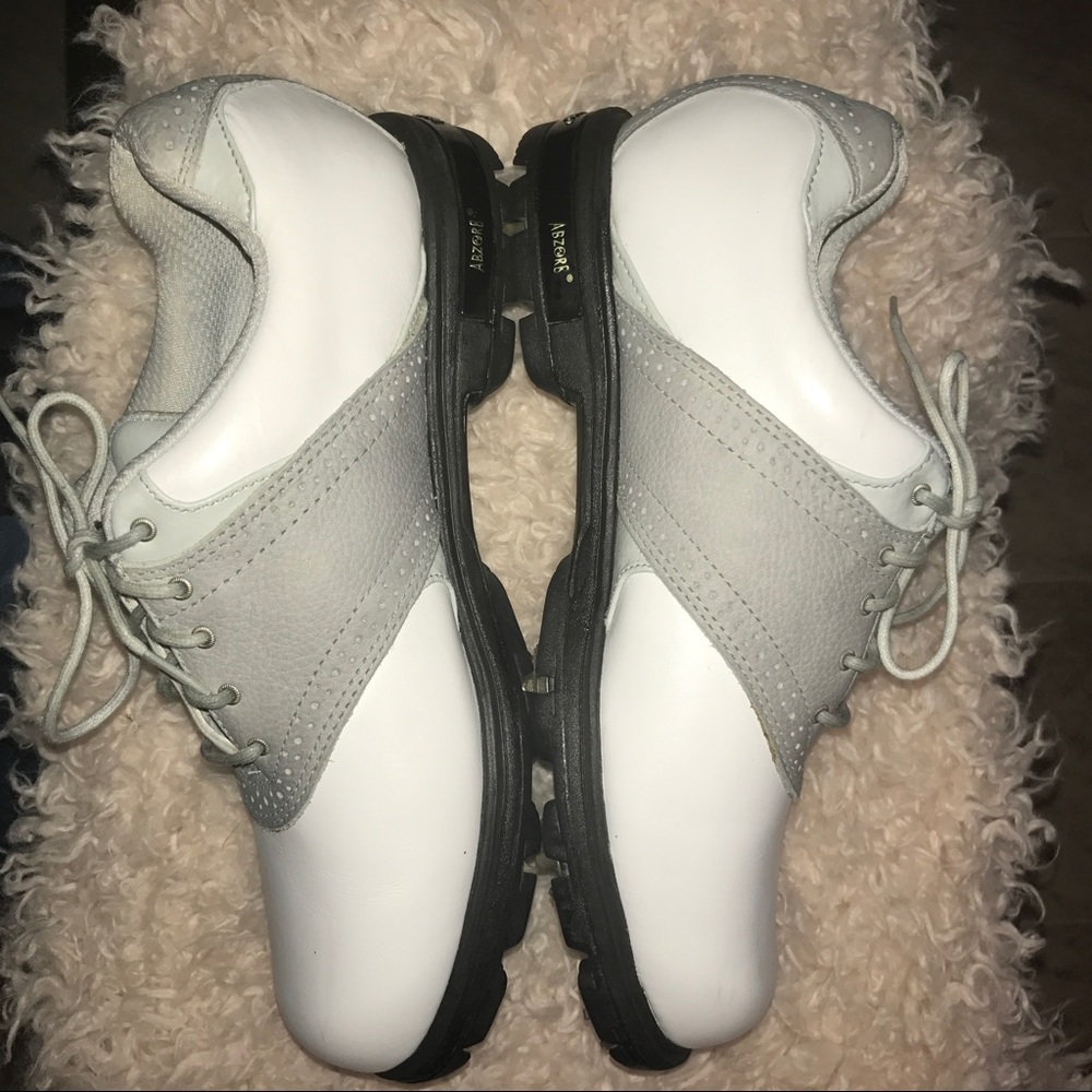 New Balance 1275 White & Gray Leather Golf Shoes