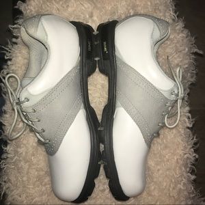 New Balance 1275 White & Gray Leather Golf Shoes