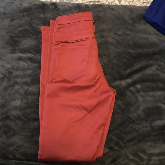 Rose gold high waisted skinny jeans - Picture 2 of 2