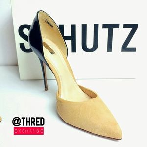 NIB SCHULTZ sz 8.5 black tan suede 👠