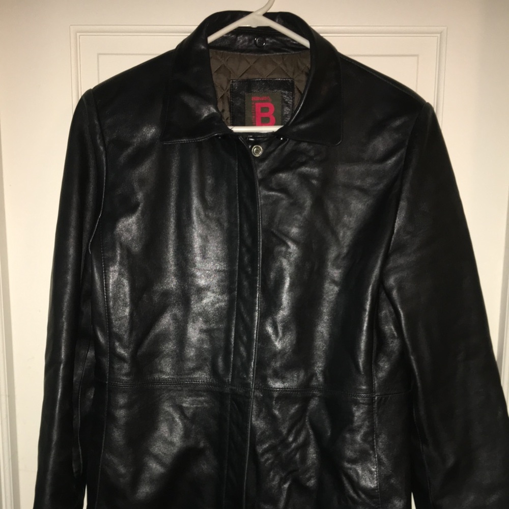 Bernardo blazer style genuine leather coat