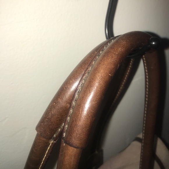 Pink suede Coach satchel - Picture 5 of 7