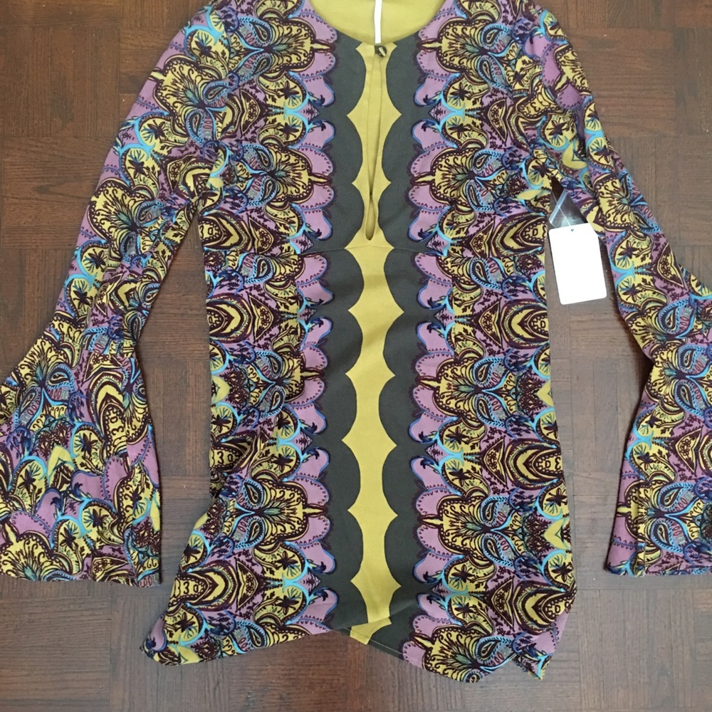 Free people 70s style mini dress