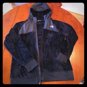 North face hooded fleece jacket