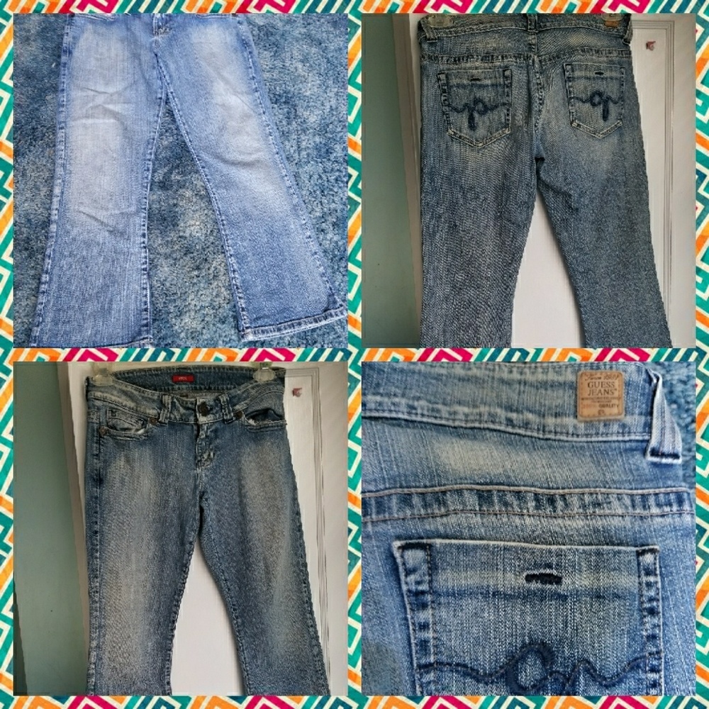 👖Trendy lowrise cropped Guess jeans👖
