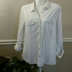 Sz Large EUC White Button Down