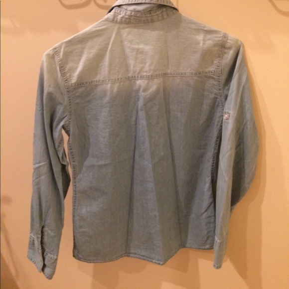 Justice size 10 girls denim shirt with detailing - Picture 3 of 4