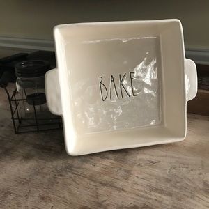 Rae Dunn Bake Baking Pan Dish Square