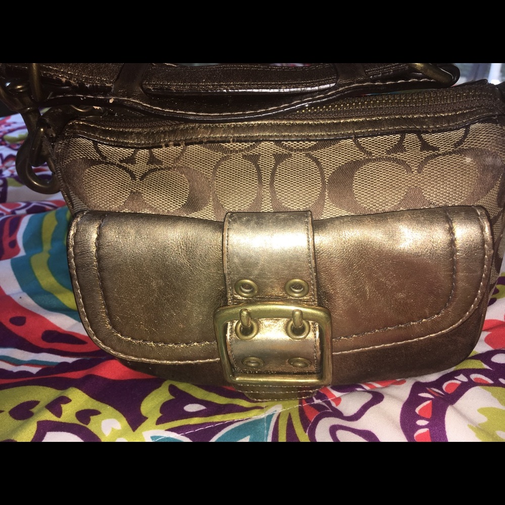 Coach bronze small purse