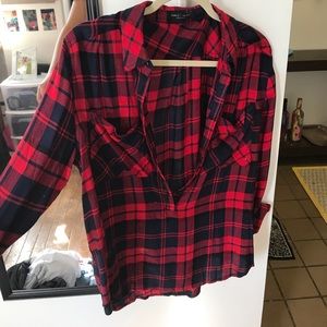Plaid Flowy Shirt/Flannel