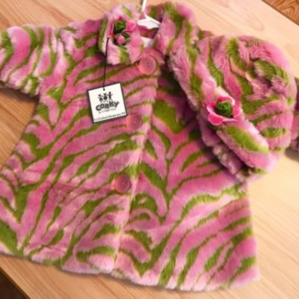 Corky and Company Fleece Lined Coat and Hat 2T NWT