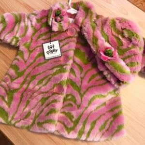 Corky and Company Fleece Lined Coat and Hat 2T NWT